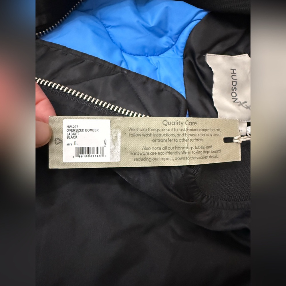 Hudson Jeans Black Bomber Jacket - Picture 13 of 16
